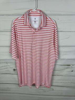 Fairway & Greene Striped Performance Golf Polo Shirt XXL